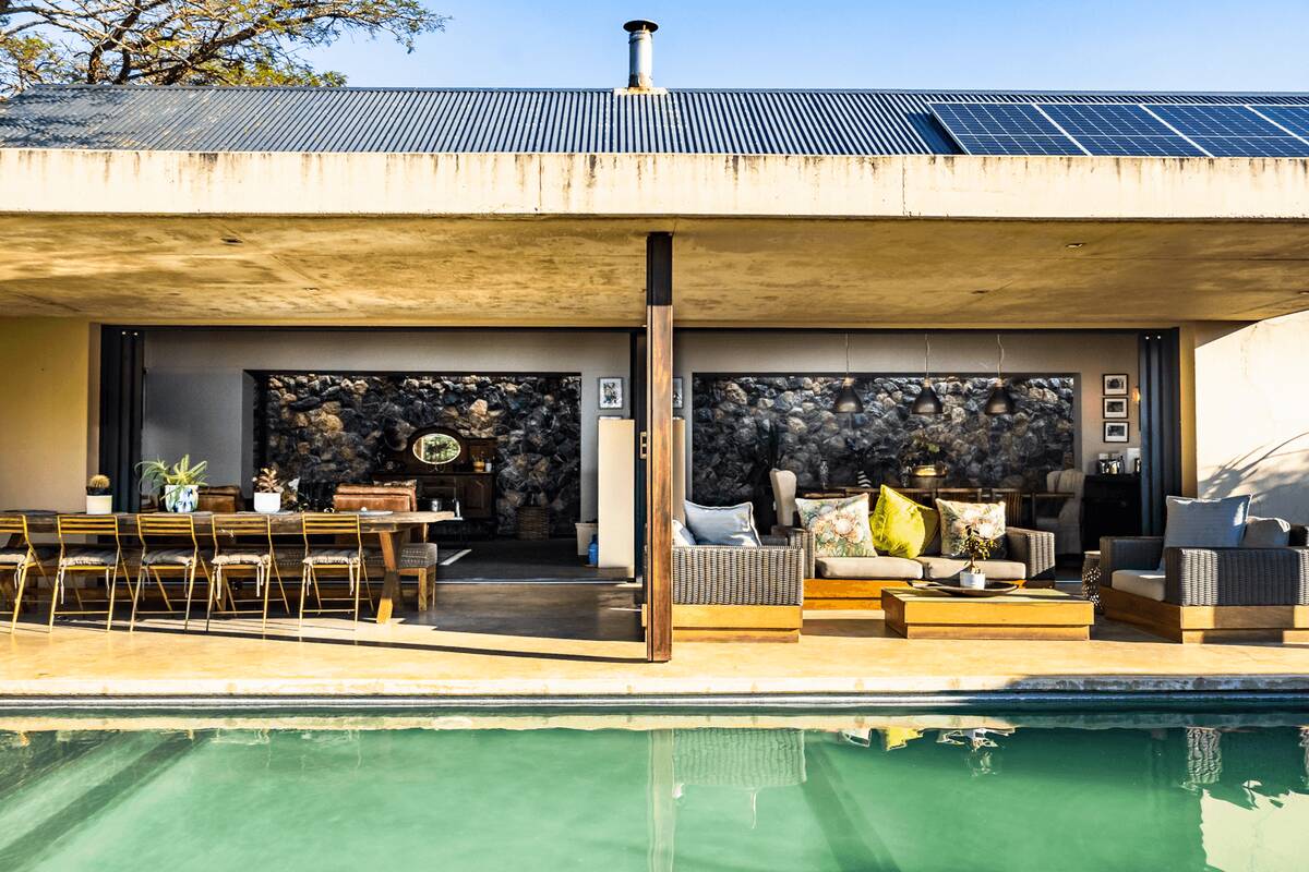 Pool and entertainment area